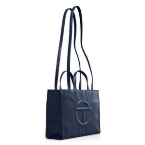 NWT & AUTHENTIC Telfar Medium Navy Shopping Bag